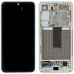 Samsung GH82-30481B Gyári Samsung Galaxy S23 SM-S911B OLED kijelző érintővel krém színű kerettel előlap (GH82-30481B)