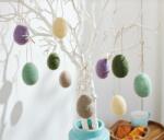 Tchibo 10 húsvéti tojás, filc bevonattal 2 x sárga 2 x lila 2 x világoszöld 2x sötétzöld 2x szürke