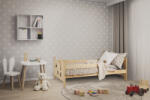 Pat pentru copii MOON 80 x 160 cm, pin Saltele: Saltea EASYSOFT 8 cm, Somiera pat: Fara somiera