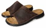 Vlnka Papuci de piele pentru bărbați "Teodor" - maro mărimi încălțăminte adulți 43 (13-05007-43)