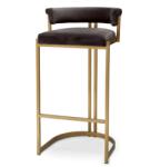 Eichholtz Scaun bar alama / catifea gri Dante sezut 77 cm (EI115838)