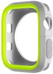 Phoner Twin Apple Watch szilikon tok, 45mm, ezüst/zöld - speedshop