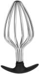 Mokko Toys Dop Anal Play with Me, Metal, Argintiu/Negru, 14.5 cm, Mokko Toys