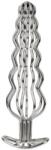 Guilty Toys Dop Anal Wavy Bars, Metal, Argintiu, 16.5 cm, Guilty Toys