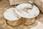 Elegance design dohányzóasztal szett - arany (41866,41888)