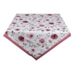 Clayre & Eef Fata masa bumbac roz alb Roses 100x100 cm (RUR01) Fata de masa