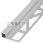 Alferpro Proquadrat QAS 0801 négyzet profil matt ezüst élvédő 8mm / 250cm (proqas0801) (proqas0801)