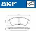 SKF set placute frana, frana disc SKF VKBP 80040