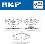 SKF set placute frana, frana disc SKF VKBP 80015 (VKBP 80015)