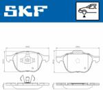 SKF set placute frana, frana disc SKF VKBP 80016 (VKBP 80016)