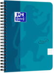 OXFORD Caiet cu spirala A5, OXFORD School Touch , 70 file-90g/mp, 4 perf, coperta carton turcoaz - mate (OX-400104100) - vexio