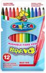 CARIOCA lavabila, varf gros 6mm, 12 culori/cutie, CARIOCA Bravo (CA-42755)