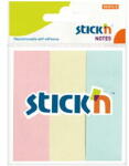 Stick'n Stick notes index 76 x 25 mm, 3 x 50 file/set, Stick"n - 3 culori pastel (HO-21128)