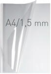 Opus Coperti plastic PVC cu sina metalica 1.5mm, OPUS Easy Open - transparent cristal/alb (OP-ECA4DC1BIA50)