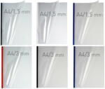 Opus Coperti plastic PVC cu sina metalica 1.5mm, OPUS Easy Open - transparent mat/alb (OP-ECA4DHM1BIA50)