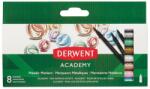 Derwent Carioci DERWENT Academy, varf ascutit, 8 buc/set, culori metalizate (DW-98212)
