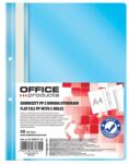 Office Products Dosar plastic PP cu sina, cu gauri, grosime 100/170microni, 50 buc/set, Office Products - bleu (OF-21104211-21) - vexio