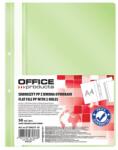 Office Products Dosar plastic PP cu sina, cu gauri, grosime 100/170microni, 50 buc/set, Office Products - verde desc (OF-21104211-15)