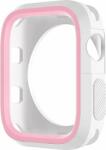 Phoner Twin Apple Watch 7/8 Tok - Fehér/Rózsaszín (41mm)