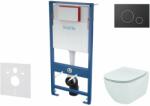 kielle Genesis - Set pentru montare încastrată, toaletă Tesi și capac softclose, Aquablade, clapetă Gemini II, negru mat/crom SANI11AD5101 (SANI11AD5101)