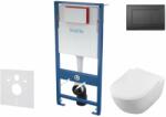 kielle Genesis - Set pentru montare încastrată, toaletă Subway și capac softclose, CeramicPlus, clapetă Gemini III, negru mat SANI11AK5104 (SANI11AK5104)
