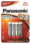 Panasonic LR03PPG/6BP 4+2F 1, 5V AAA/mikro tartós alkáli elem 6 db/csomag (LR03PPG-6BP4-2-PAN) - mentornet