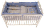 MyKids Lenjerie MyKids Bear On Moon Blue M2 4+1 Piese 120x60 - shop-doa Lenjerii de pat bebelusi‎, patura bebelusi