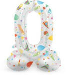 Folat Talpas számos lufi 14" (35cm) fólia szám, számjegy, 0 csak levegővel tölthető, Joyful (LUFI194676)