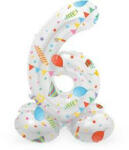 Folat Talpas számos lufi 14" (35cm) fólia szám, számjegy, 6 csak levegővel tölthető, Joyful (LUFI720965)