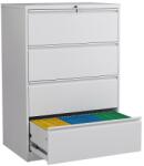 Plus Mobilier Clasificator metalic Premium Asamblat Dublu 4 sertare 900x450x1325 mm (LxlxH) model 2, PLUS+ gri Clasificator metalic 4 4 90-100 dosare suspendabile 20 20 kg 900x600x1325 (61004145) Dulap arhivare