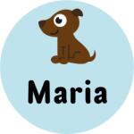 Mama Etichete Etichete pentru haine copii școală și grădiniță, Câine (48 buc. )