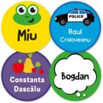 Mama Etichete Etichete rotunde cu nume pentru școală, calitate superioară (20 buc. )