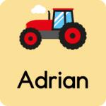 Mama Etichete Etichete pentru haine copii școală și grădiniță, Tractor (48 buc. )