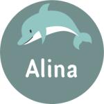 Mama Etichete Etichete pentru haine copii școală și grădiniță, Delfin (48 buc. )