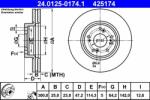 ATE Disc frana ATE 24.0125-0174.1 - piesa-auto