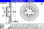 ATE Disc frana ATE 24.0128-0273.1 - piesa-auto