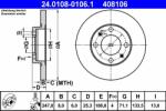 ATE Disc frana ATE 24.0108-0106.1 - piesa-auto