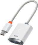 Baseus Adaptor video Baseus, HDMI la VGA + mini Jack 3, 5mm/microUSB, Alb