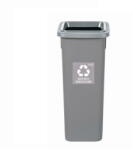 Plafor Cos plastic reciclare selectiva, capacitate 75l, PLAFOR Fit - gri cu capac gri - altele (PL-723-05) - vexio Cos de gunoi