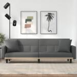 vidaXL Canapea extensibilă cu perne, gri închis, textil (351876) Canapea
