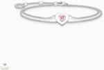 Thomas Sabo Charming Collection szív rózsaszín kövekkel karkötő 19 cm - A2091-041-9-L19