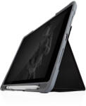 STM Dux Plus Duo iPad 10, 2" (2021/2020/2019) kinyitható ütésálló kemény tok + ceruzatartó - fekete