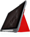 STM Dux Plus Duo iPad 10, 2" (2021/2020/2019) kinyitható ütésálló kemény tok + ceruzatartó - piros