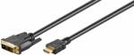Goobay DVI-D (apa) - HDMI (apa) kábel, 2 m, fekete