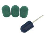 Global Fashion Set suport si 3 bucati smirghel rezerva pentru freza unghii, 16*25mm, verde, granulatie 80