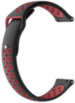 BSTRAP Silicone Sport curea pentru Garmin Venu 2 Plus, black/red (SXI001C0309)