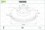 VALEO Disc frana VALEO 186560