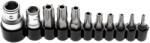 BGS technic Bit készlet 11 db-os hatágú lyukas torx 1/4"+ 3/8" bitek + befogók - BGS (9-786)
