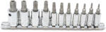 Genius Tools Bit készlet torx 5 ágú-lyukas 11 db-os 1/4"-3/8" Genius (BS-2311P)