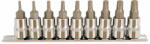 Laser Tools Rátűzőkulcs - crowa+bit készlet Torx Plus® 9 darabos TP10 - TP50 3/8 (LAS-5213)